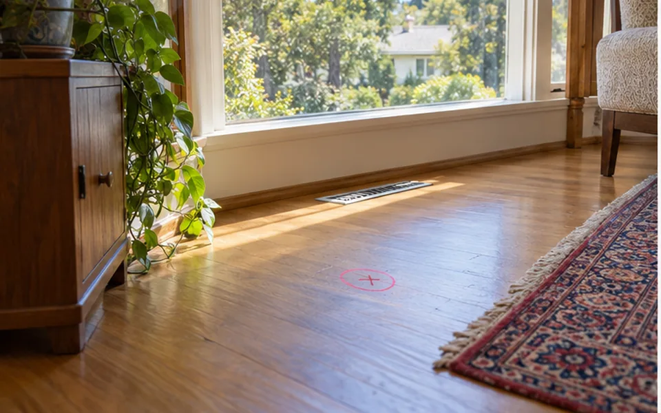 Leak Detection in Menlo Park, CA — non-invasive acoustic and thermal leak pinpointing mark before opening