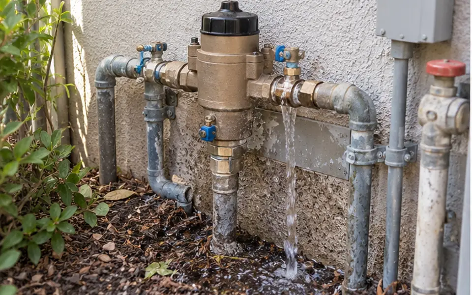 Leak Repair in Newark, CA — non-invasive acoustic and thermal leak pinpointing mark before opening