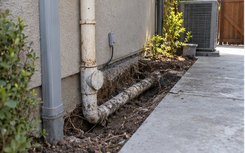 Pipe Rerouting in Newark, CA — non-invasive acoustic and thermal leak pinpointing mark before opening
