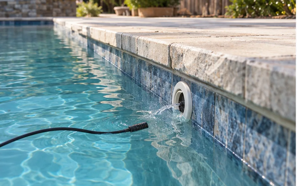 Pool Leak Detection in Newark, CA — non-invasive acoustic and thermal leak pinpointing mark before opening