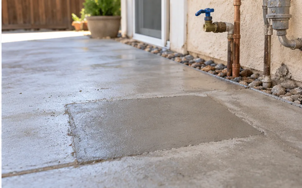 Slab Leak Repair in Newark, CA — precision small-opening access and verified leak repair completion